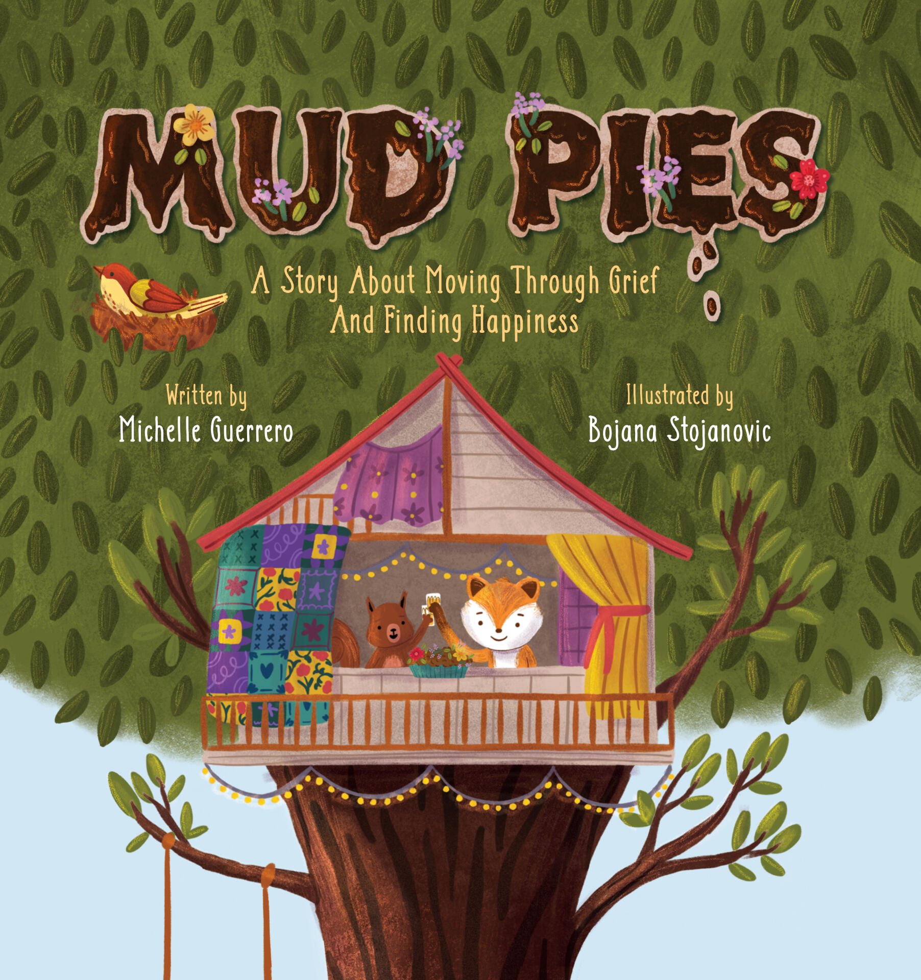 Photo: page from Mud Pies being digitally illustrated. Fox is looking out the window.